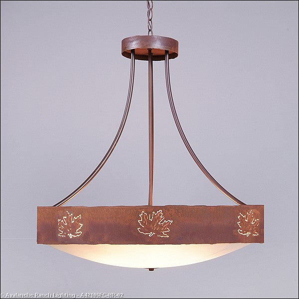 Avalanche Ranch Ridgemont-Maple Cutout A42106FC-HR-02 Pendant Light - Rust Patina
