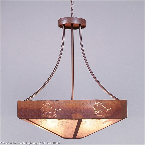 Avalanche Ranch Ridgemont-Bison A42139AL-HR-02 Pendant Light - Rust Patina