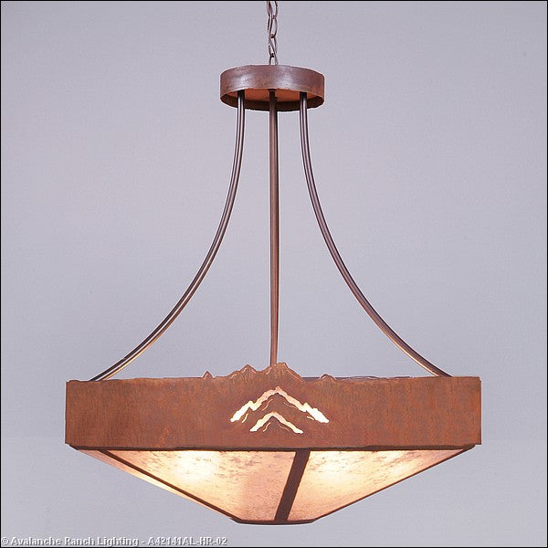 Avalanche Ranch Ridgemont-Mountain Cutout A42141AL-HR-02 Pendant Light - Rust Patina