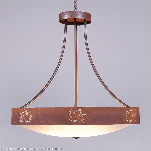 Avalanche Ranch Ridgemont-Maple Cutout A42506AF-HR-02 Pendant Light - Rust Patina