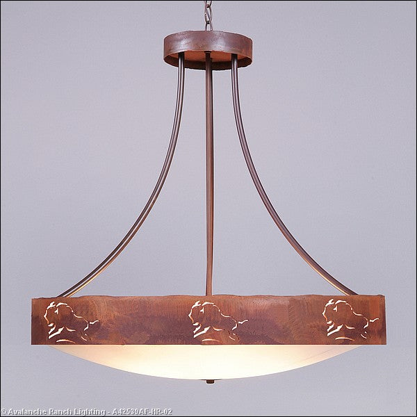 Avalanche Ranch Ridgemont-Bison A42539AF-HR-02 Pendant Light - Rust Patina
