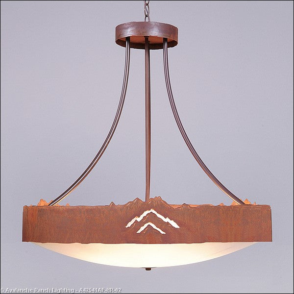 Avalanche Ranch Ridgemont-Mountain Cutout A42541AF-HR-02 Pendant Light - Rust Patina