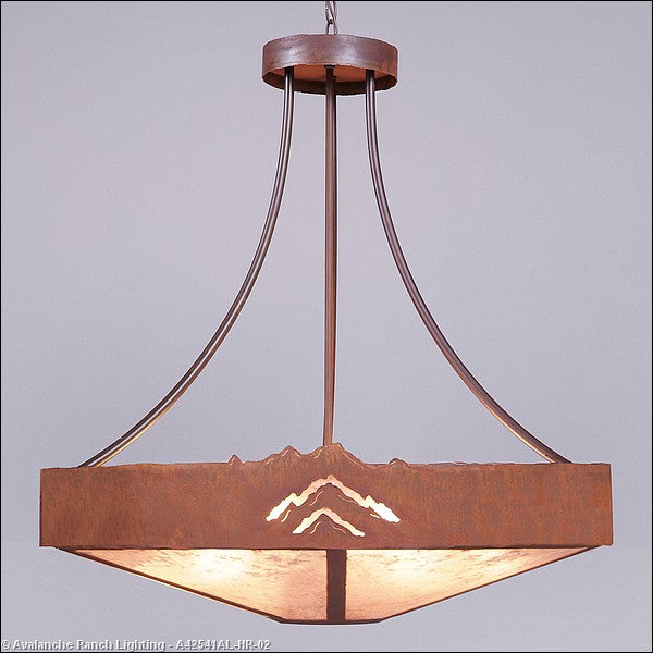 Avalanche Ranch Ridgemont-Mountain Cutout A42541AL-HR-02 Pendant Light - Rust Patina