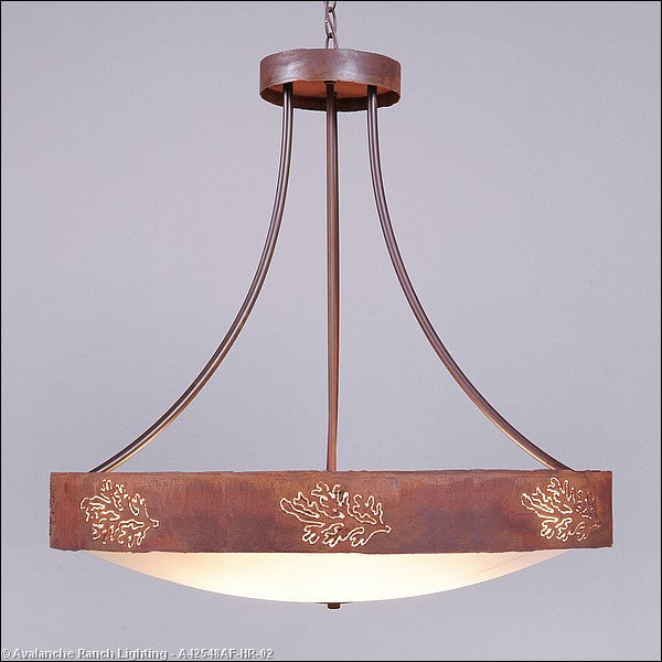 Avalanche Ranch Ridgemont-Cedar Bough Cutout A42548AF-HR-02 Pendant Light - Rust Patina