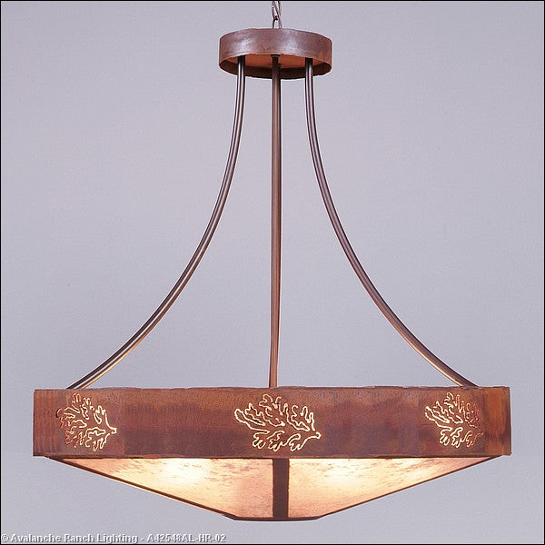 Avalanche Ranch Ridgemont-Cedar Bough Cutout A42548AL-HR-02 Pendant Light - Rust Patina