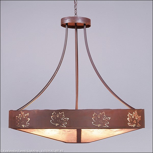 Avalanche Ranch Ridgemont-Maple Cutout A42606AL-HR-02 Pendant Light - Rust Patina