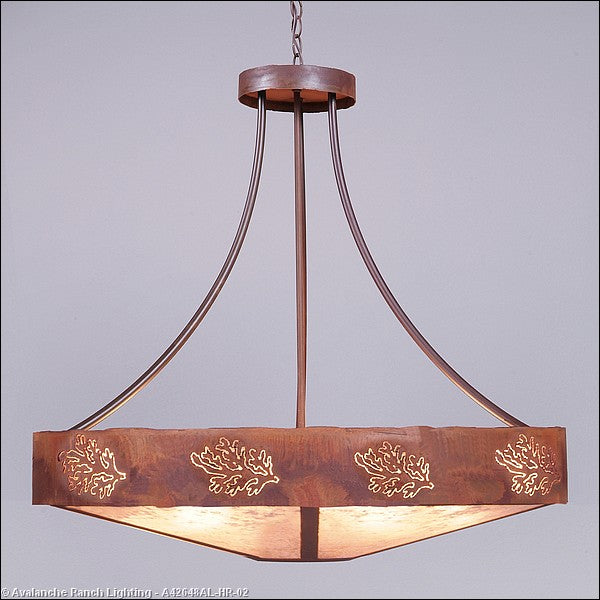 Avalanche Ranch Ridgemont-Cedar Bough Cutout A42648AL-HR-02 Pendant Light - Rust Patina