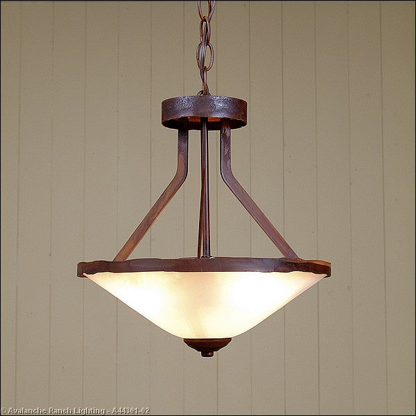 Avalanche Ranch Wisley-Rustic Plain Rust Patina A44301-02 Pendant Light - Rust Patina