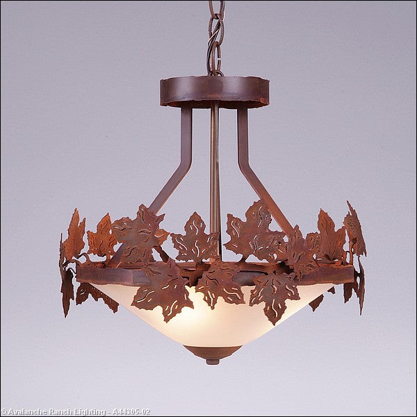 Avalanche Ranch Wisley-Maple Leaf Rust Patina A44305-02 Pendant Light - Rust Patina