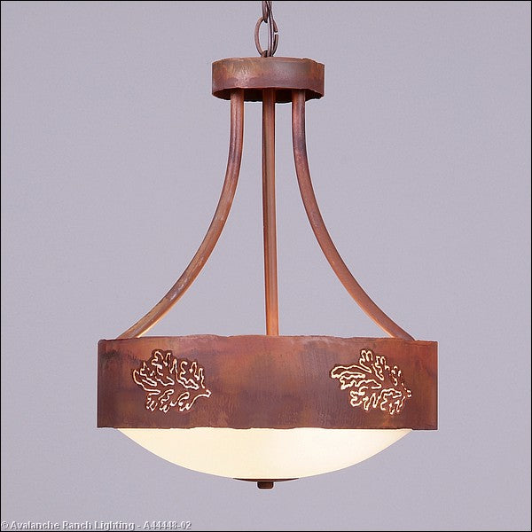 Avalanche Ranch Ridgemont-Cedar Bough Cutout A44448-02 Pendant Light - Rust Patina