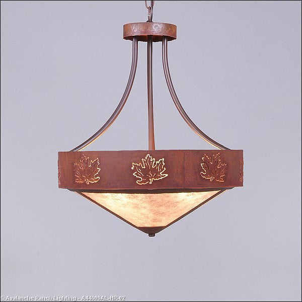 Avalanche Ranch Ridgemont-Maple Cutout A44606AL-HR-02 Pendant Light - Rust Patina