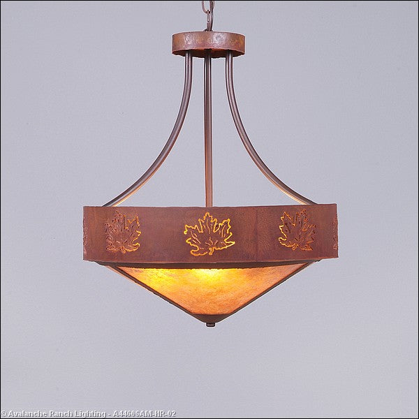 Avalanche Ranch Ridgemont-Maple Cutout A44606AM-HR-02 Pendant Light - Rust Patina