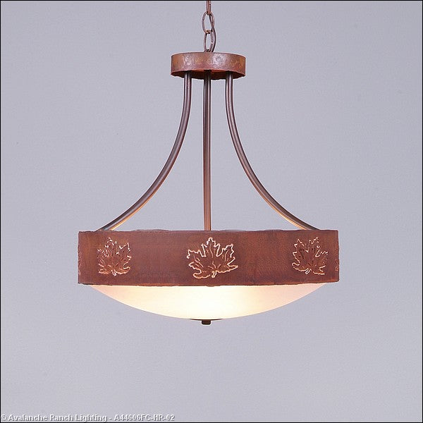 Avalanche Ranch Ridgemont-Maple Cutout A44606FC-HR-02 Pendant Light - Rust Patina