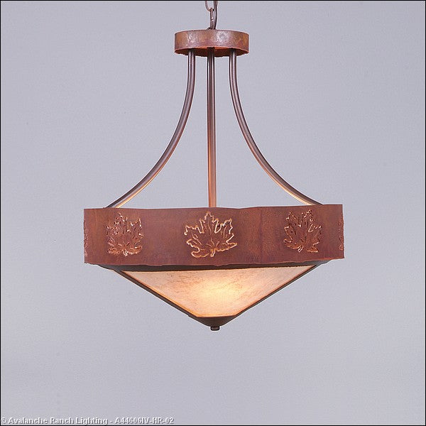 Avalanche Ranch Ridgemont-Maple Cutout A44606IV-HR-02 Pendant Light - Rust Patina