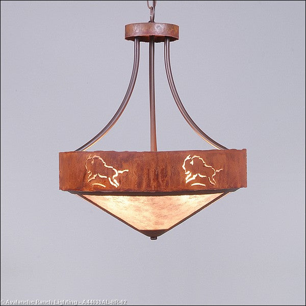 Avalanche Ranch Ridgemont-Bison A44639AL-HR-02 Pendant Light - Rust Patina