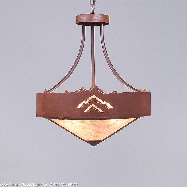 Avalanche Ranch Ridgemont-Mountain Cutout A44641AL-HR-02 Pendant Light - Rust Patina