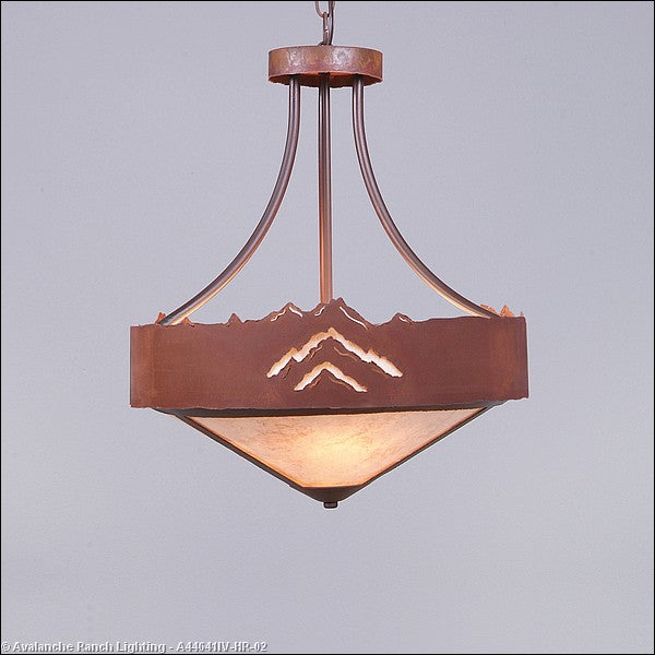 Avalanche Ranch Ridgemont-Mountain Cutout A44641IV-HR-02 Pendant Light - Rust Patina