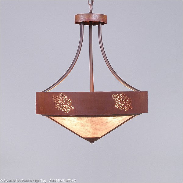 Avalanche Ranch Ridgemont-Cedar Bough Cutout A44648AL-HR-02 Pendant Light - Rust Patina