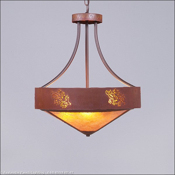Avalanche Ranch Ridgemont-Cedar Bough Cutout A44648AM-HR-02 Pendant Light - Rust Patina