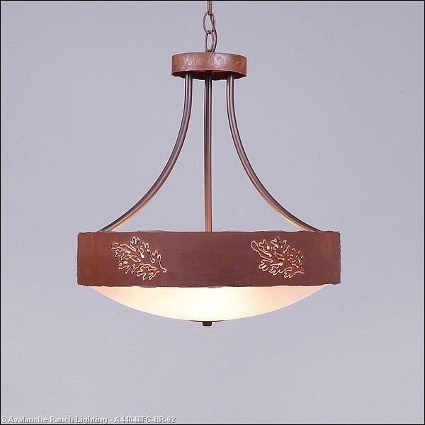 Avalanche Ranch Ridgemont-Cedar Bough Cutout A44648FC-HR-02 Pendant Light - Rust Patina