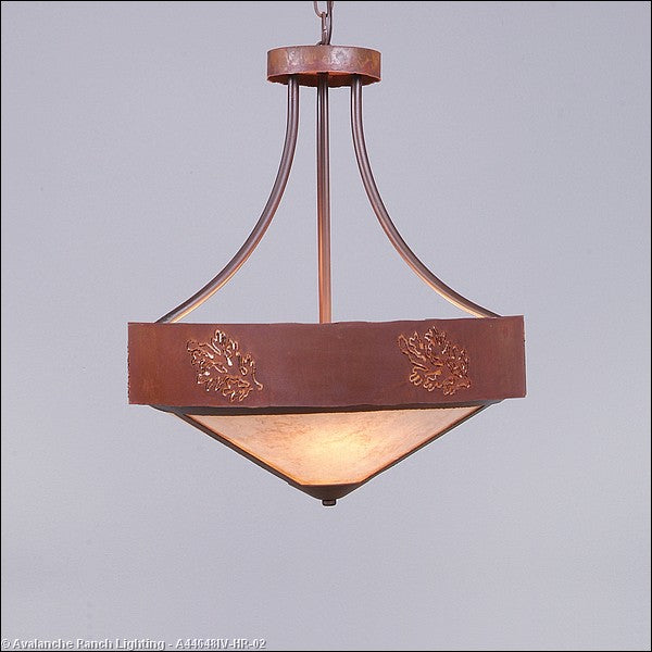 Avalanche Ranch Ridgemont-Cedar Bough Cutout A44648IV-HR-02 Pendant Light - Rust Patina