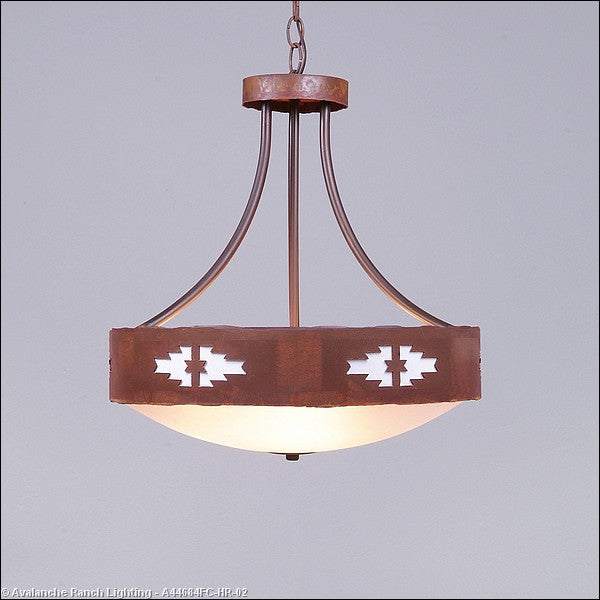 Avalanche Ranch Ridgemont-Pueblo A44684FC-HR-02 Pendant Light - Rust Patina
