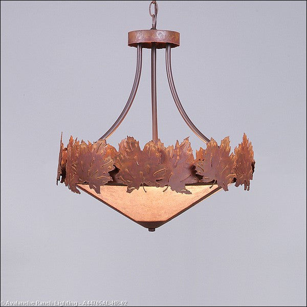 Avalanche Ranch Crestline-Maple Leaf A44705AL-HR-02 Pendant Light - Rust Patina
