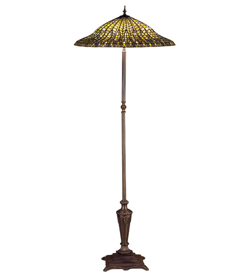 Meyda Tiffany Lighting 30994 Tiffany Lotus Leaf Floor Lamp Lamp Bronze / Dark