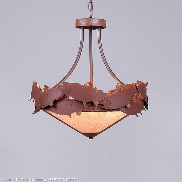 Avalanche Ranch Crestline-Salmon A44761AL-HR-02 Pendant Light - Rust Patina