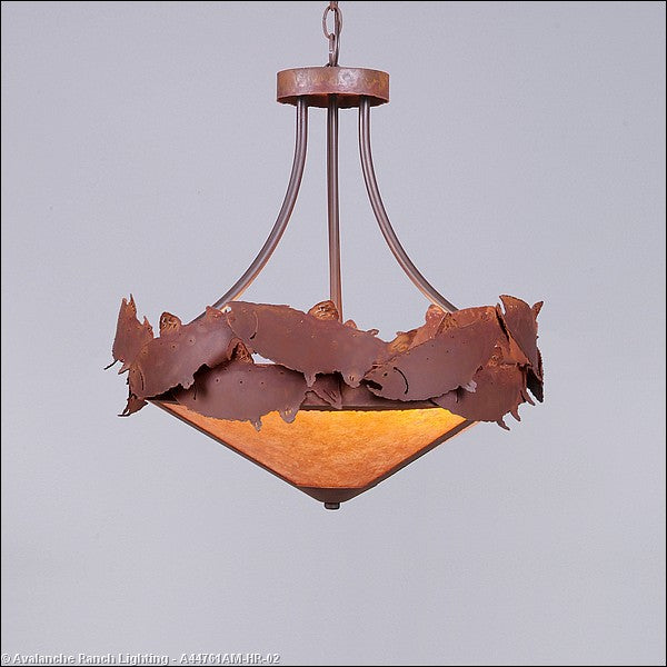 Avalanche Ranch Crestline-Salmon A44761AM-HR-02 Pendant Light - Rust Patina