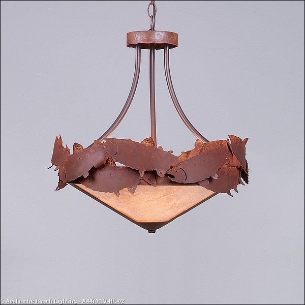 Avalanche Ranch Crestline-Salmon A44761IV-HR-02 Pendant Light - Rust Patina