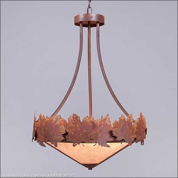 Avalanche Ranch Crestline-Maple Leaf A44805AL-HR-02 Pendant Light - Rust Patina