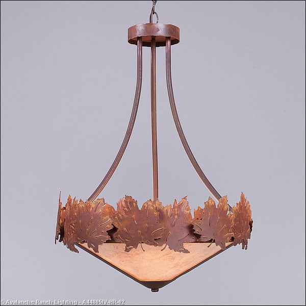 Avalanche Ranch Crestline-Maple Leaf A44805IV-HR-02 Pendant Light - Rust Patina