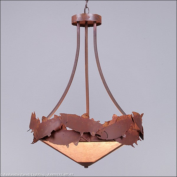 Avalanche Ranch Crestline-Salmon A44861AL-HR-02 Pendant Light - Rust Patina