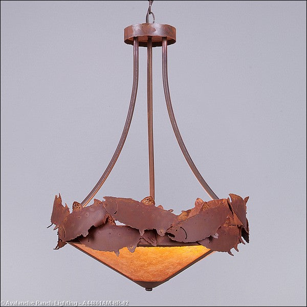 Avalanche Ranch Crestline-Salmon A44861AM-HR-02 Pendant Light - Rust Patina