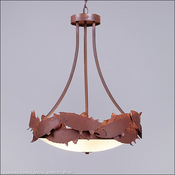 Avalanche Ranch Crestline-Salmon A44861FC-HR-02 Pendant Light - Rust Patina