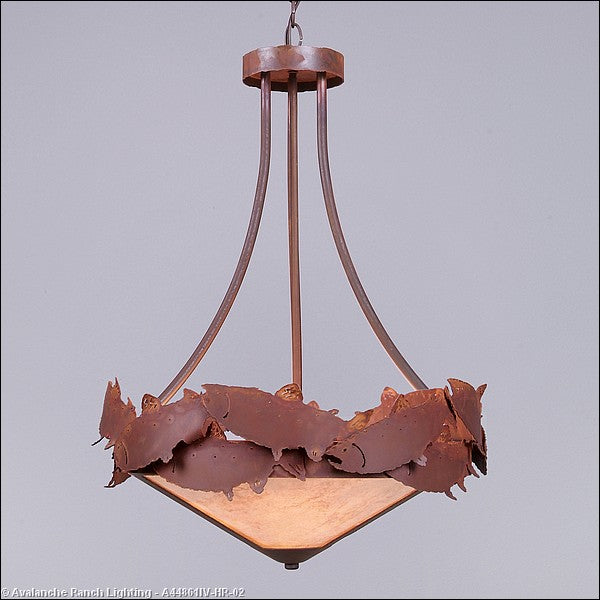 Avalanche Ranch Crestline-Salmon A44861IV-HR-02 Pendant Light - Rust Patina