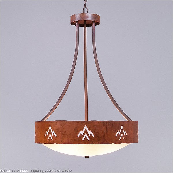 Avalanche Ranch Ridgemont-Deception Pass A45102FC-HR-02 Pendant Light - Rust Patina