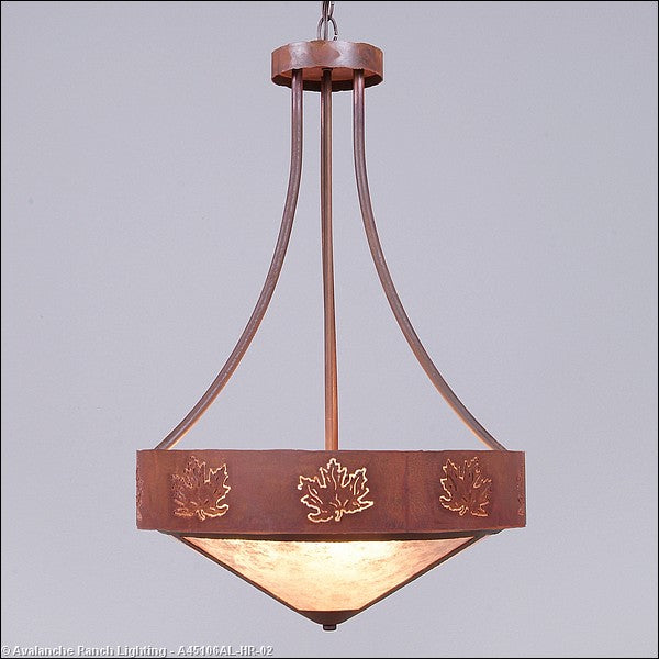 Avalanche Ranch Ridgemont-Maple Cutout A45106AL-HR-02 Pendant Light - Rust Patina