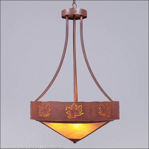 Avalanche Ranch Ridgemont-Maple Cutout A45106AM-HR-02 Pendant Light - Rust Patina
