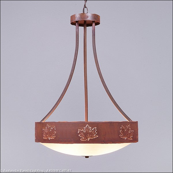 Avalanche Ranch Ridgemont-Maple Cutout A45106FC-HR-02 Pendant Light - Rust Patina