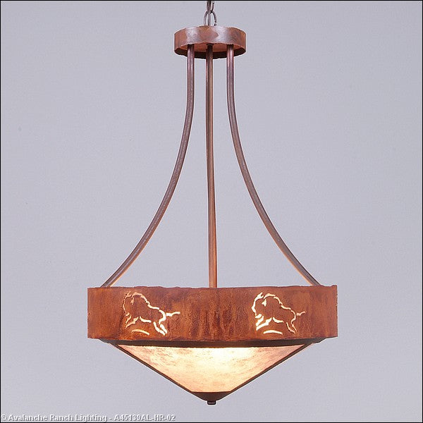 Avalanche Ranch Ridgemont-Bison A45139AL-HR-02 Pendant Light - Rust Patina