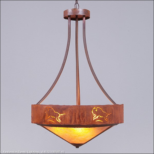 Avalanche Ranch Ridgemont-Bison A45139AM-HR-02 Pendant Light - Rust Patina