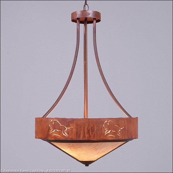 Avalanche Ranch Ridgemont-Bison A45139IV-HR-02 Pendant Light - Rust Patina