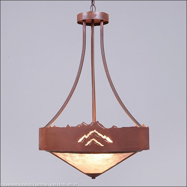 Avalanche Ranch Ridgemont-Mountain Cutout A45141AL-HR-02 Pendant Light - Rust Patina