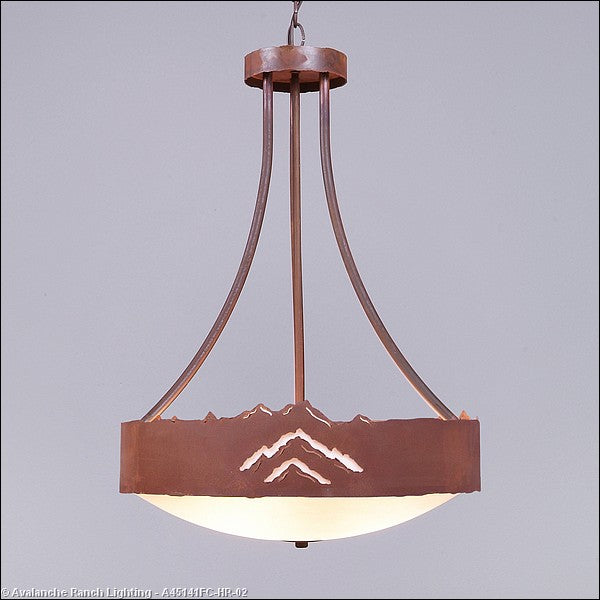 Avalanche Ranch Ridgemont-Mountain Cutout A45141FC-HR-02 Pendant Light - Rust Patina