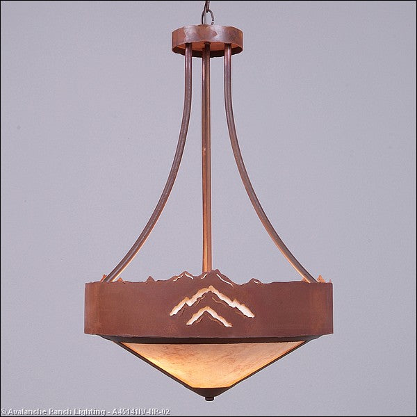 Avalanche Ranch Ridgemont-Mountain Cutout A45141IV-HR-02 Pendant Light - Rust Patina