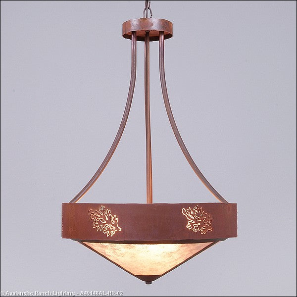 Avalanche Ranch Ridgemont-Cedar Bough Cutout A45148AL-HR-02 Pendant Light - Rust Patina
