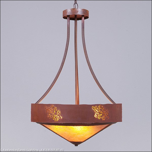 Avalanche Ranch Ridgemont-Cedar Bough Cutout A45148AM-HR-02 Pendant Light - Rust Patina