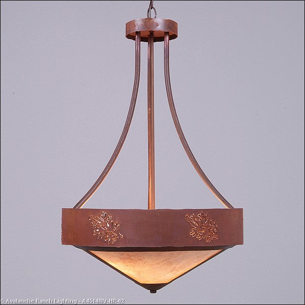 Avalanche Ranch Ridgemont-Cedar Bough Cutout A45148IV-HR-02 Pendant Light - Rust Patina